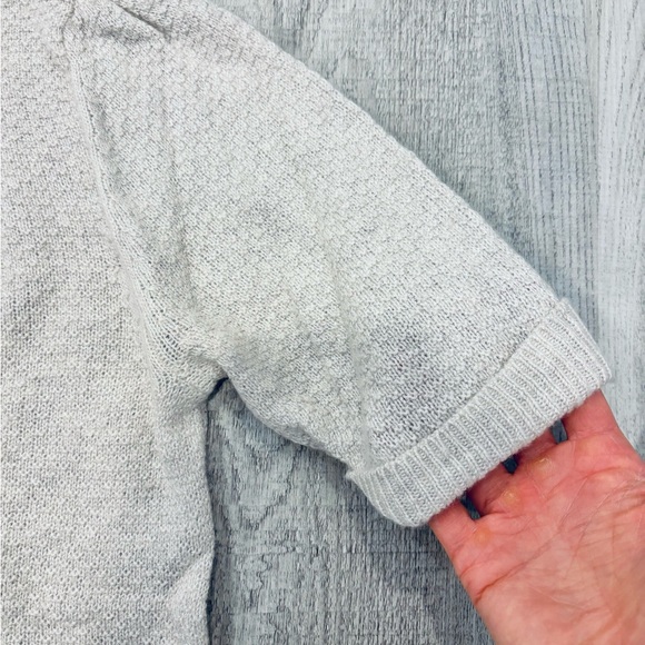 Free People Beaded Cream Short Sleeve Wool Rabbit Hair Sweater Small - Picture 5 of 9